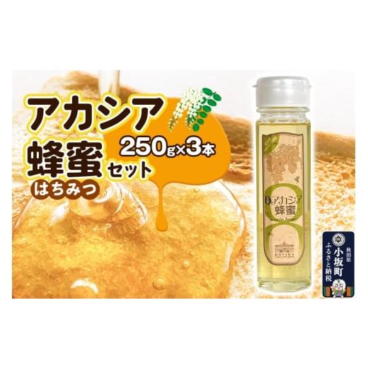ふるさと納税 加工品等 はちみつ 秋田県 小坂町 はちみつ アカシア蜂蜜セット(250g×3本)国産 秋田県小坂町