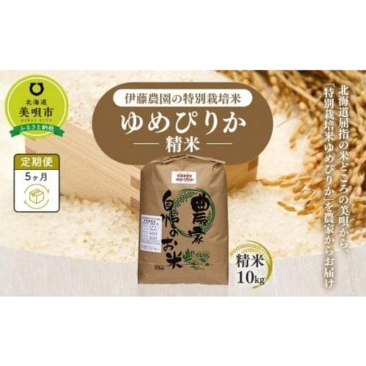 ふるさと納税 米 ゆめぴりか 北海道 美唄市 令和7年産 伊藤農園の特別栽培米ゆめぴりか 精米(10kg) 定期便5ヶ月