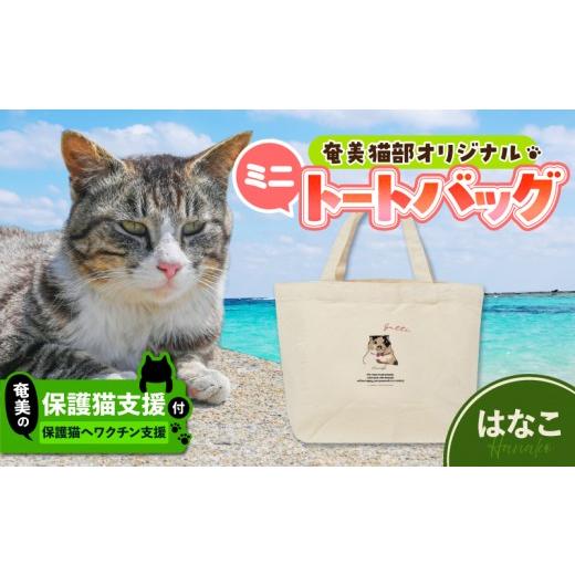 ふるさと納税 カバン トートバッグ 鹿児島県 奄美市 奄美の保護猫支援(ワクチン代) +ミニトートバッグ(はなこ) A071-010-01 (1)はなこ