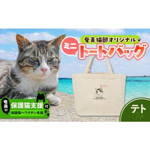 ふるさと納税 カバン トートバッグ 鹿児島県 奄美市 奄美の保護猫支援(ワクチン代) +ミニトートバッグ(テト) A071-010-03 (3)テト
