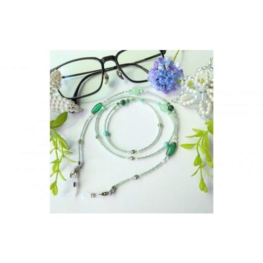 ふるさと納税 アクセサリー 埼玉県 川越市 癒しカラー メガネチェーン メガネホルダー 天然石 グリーン系 プレゼント ギフト