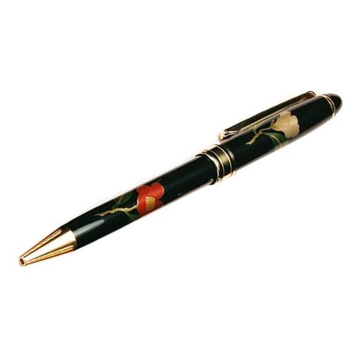 ふるさと納税 文房具・玩具 ボールペン 福井県 鯖江市 蒔絵が高級感光る『越前漆器 手書き蒔絵ボールペン』 紅白つばき C-00812c 紅白つばき