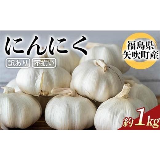 ふるさと納税 野菜類 福島県 矢吹町 訳あり 不揃いにんにく約1kg(6片ホワイト)ニンニク 規格外 福島県 矢吹町産 F6U-340