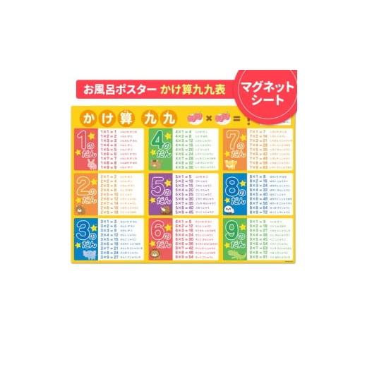 ふるさと納税 雑貨・日用品 茨城県 常総市 九九表ポスター マグネットシート製 お風呂ポスター 40cm×57cm