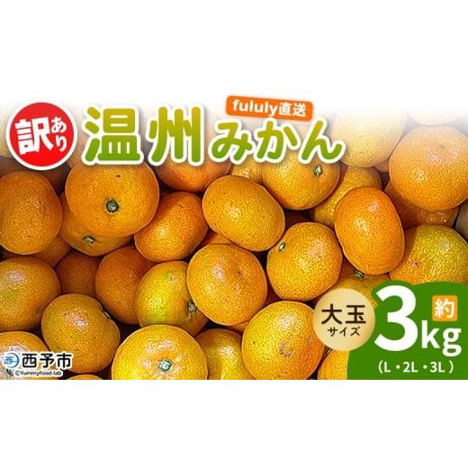 ふるさと納税 果物類 みかん 愛媛県 西予市 fululy直送 温州みかん 訳あり 約3kg 大玉サイズ(L〜3L) ワケアリ サイズ混合 大玉 果物 フルーツ 蜜柑 うんし…