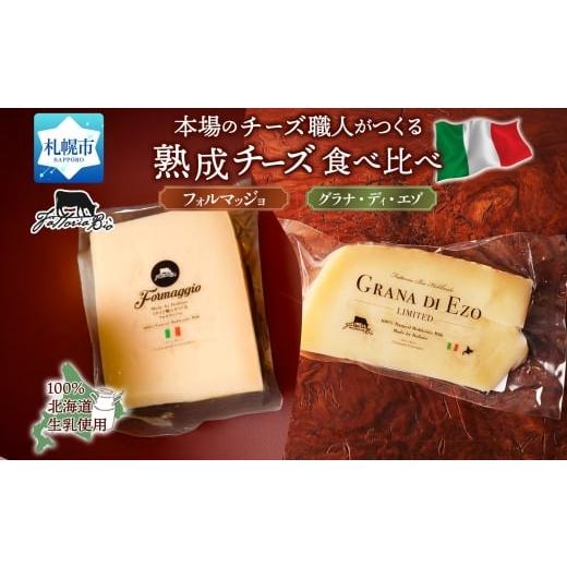 ふるさと納税 加工品等 チーズ 北海道 札幌市 熟成チーズ2種食べ比べ | ファットリアビオ北海道 フォルマッジョ グラナディエゾ チーズ セット 北海道 札幌市