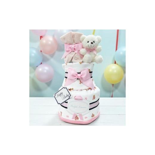 ふるさと納税 タオル・寝具 掛け布団 東京都 江東区 おむつケーキ ブランケット:ピンク(おむつM) おむつケーキ おむつ ベビーブランケット 出産祝い プレゼ…