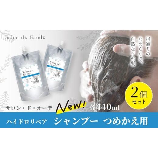 ふるさと納税 石鹸 液体せっけん 高知県 四万十市 サロン・ド・オーデ ハイドロリペア シャンプー つめかえ用 440ml 2個 セット 詰め替え ダメージ補修 無着色…