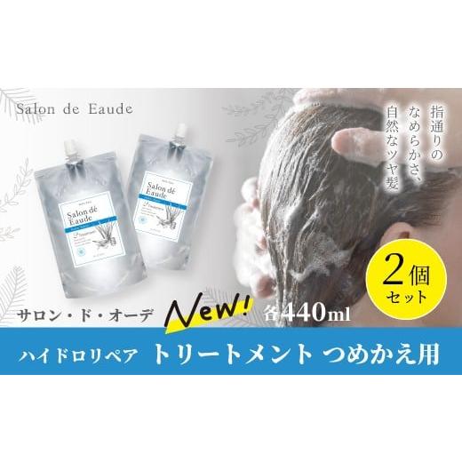 ふるさと納税 石鹸 液体せっけん 高知県 四万十市 サロン・ド・オーデ ハイドロリペアトリートメント つめかえ用 440ml 2個 セット 詰め替え ダメージ補修 無…
