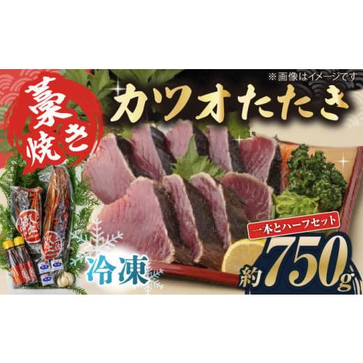 ふるさと納税 カツオ 高知県 高知市 お歳暮対象 藁焼き カツオのタタキ1節とハーフセット(冷凍)約750g 4.5〜6人前 土佐黒潮水産 ATCQ016 お歳暮対象