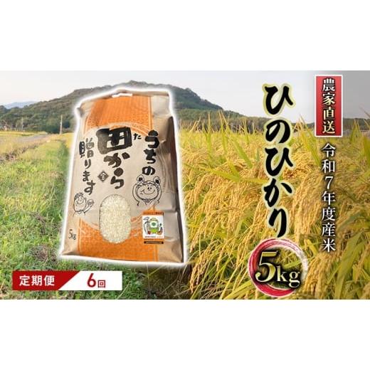 ふるさと納税 米 ヒノヒカリ 福岡県 小郡市 定期便 6ヶ月 米 5kg 令和7年度産 米 ひのひかり 筑後小郡産 農家直送 6回 お米 コメ お楽しみ