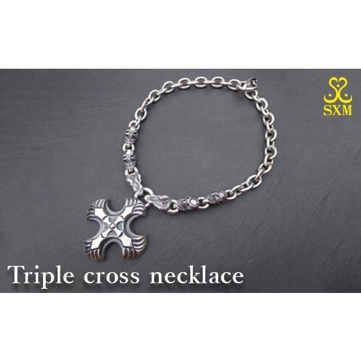 ふるさと納税 アクセサリー ネックレス 茨城県 常総市 Triple cross necklace