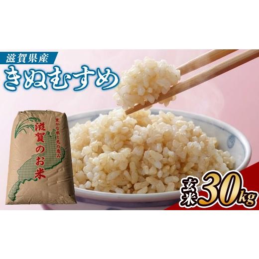 ふるさと納税 玄米 滋賀県 甲賀市  令和7年産 近江米きぬむすめ玄米30kgの画像