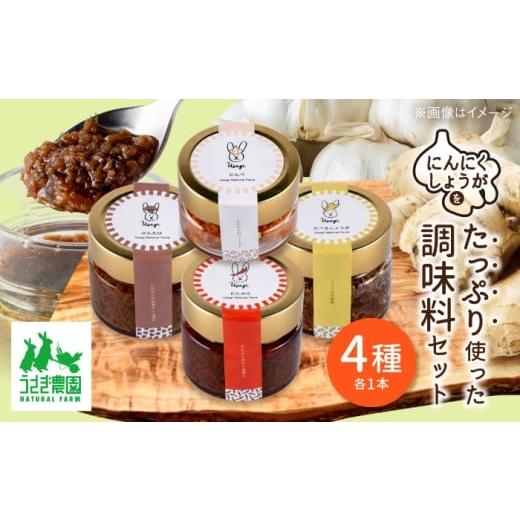 ふるさと納税 缶詰・瓶詰 野菜類 熊本県 合志市 調味料 4種 詰合せセット(しょうがの佃煮・にんにくのラー油漬け・にんにくの旨味オイル漬け・にんにくのペー…