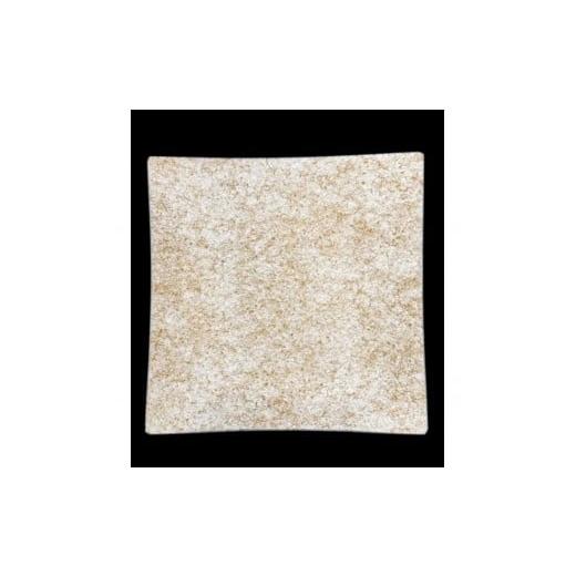 ふるさと納税 陶磁器・漆器・ガラス 和歌山県 高野町 波スクエアプレート S 乱糸(マット仕上げ)純白[NF84] 純白