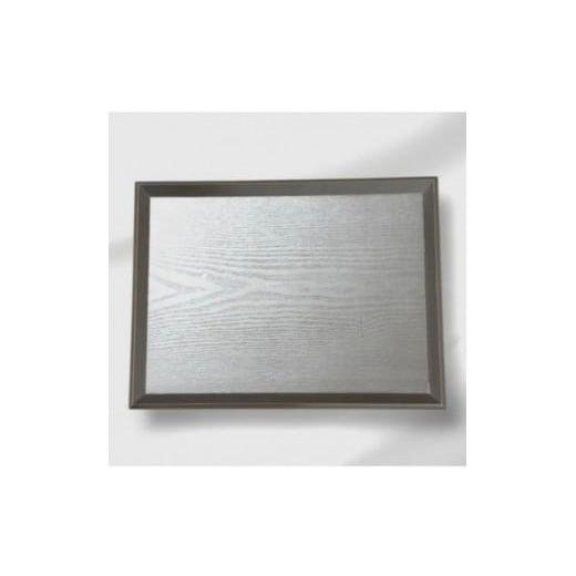 ふるさと納税 陶磁器・漆器・ガラス 和歌山県 高野町 長手トレイ シルバー[NF90] シルバー