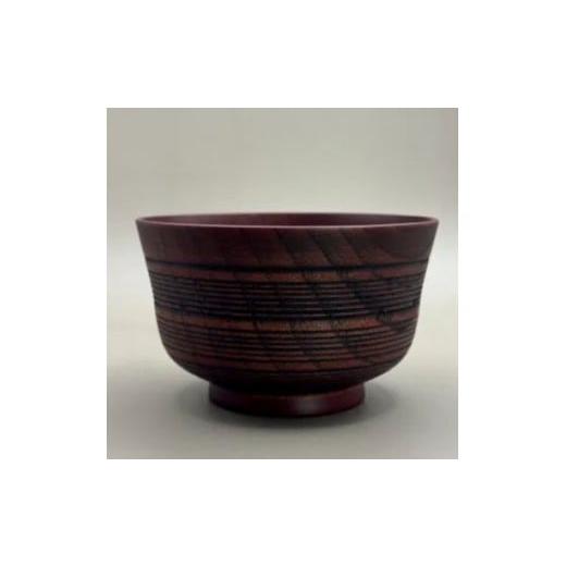 ふるさと納税 陶磁器・漆器・ガラス 和歌山県 高野町 線面汁椀 朱[NF93] 朱