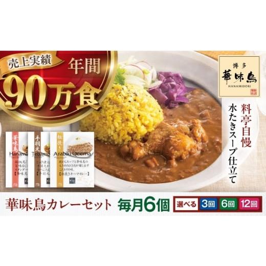 ふるさと納税 加工品等 レトルト 愛媛県 大洲市 全3回定期便 博多華味鳥 カレーセット6食入 愛媛県大洲市/トリゼンフーズ株式会社 カレーレトルト カレー …