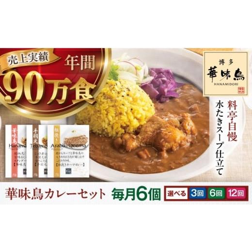 ふるさと納税 加工品等 レトルト 愛媛県 大洲市 カレー 定期便 全3回定期便 博多華味鳥 カレーセット6食入 愛媛県大洲市/トリゼンフーズ株式会社 カレーレト…