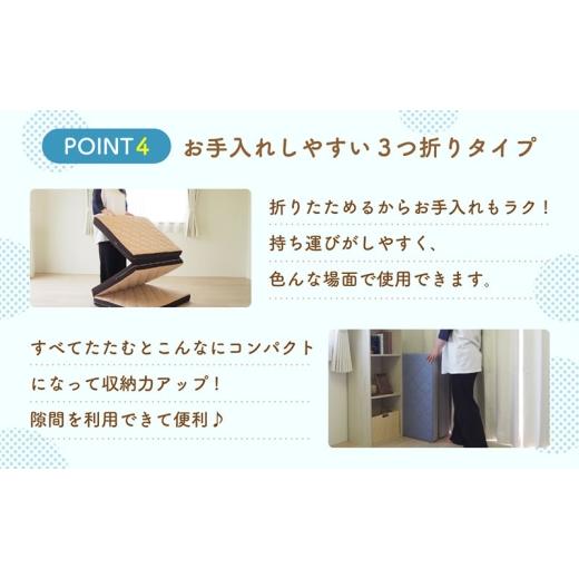 ふるさと納税 タオル・寝具 滋賀県 豊郷町 期間限定 生活応援 アキレス ぷちスリム セミシングル ブルー 厚さ8cm 高反発マットレス 三つ折り 折りたたみ コン…_6