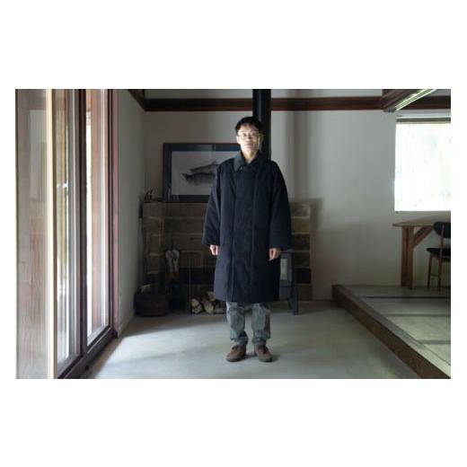 ふるさと納税 服 岩手県 一関市 DOWN HIFU coat 紺・Lサイズ 紺・Lサイズ