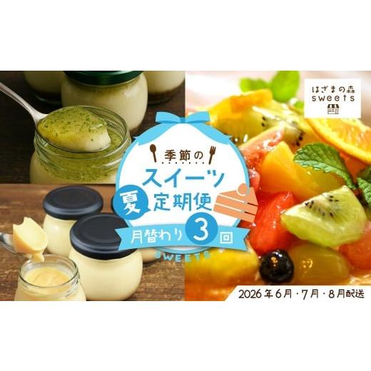 ふるさと納税 ケーキ・カステラ チーズケーキ 高知県 四万十市 早期受付 はざまの森 季節 の スイーツ 3回 定期便 (夏) 国産 冷凍 フルーツ 果物 旬 季節 ケ…