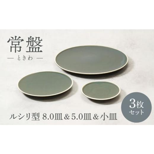ふるさと納税 食器・グラス セット 岐阜県 土岐市 美濃焼 常盤 ときわ ルシリ型 8.0皿 & 5.0皿 & 小皿 各1点 合計3点セット カネ定製陶 プレート セット う…