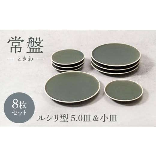 ふるさと納税 食器・グラス セット 岐阜県 土岐市 美濃焼 常盤 ときわ ルシリ型 5.0皿 & 小皿 各4点 合計8点 セット カネ定製陶 プレート セット うつわ MEI…