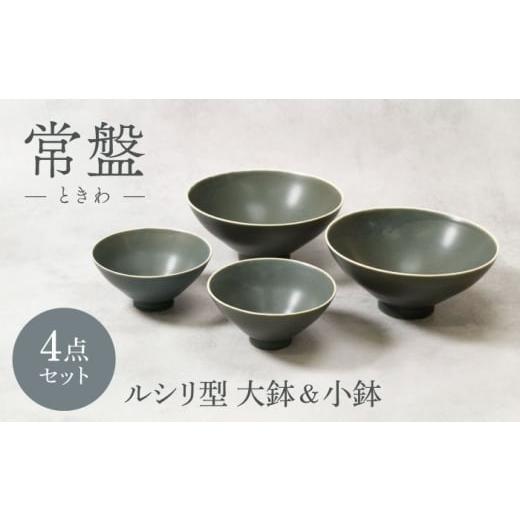 ふるさと納税 食器・グラス セット 岐阜県 土岐市 美濃焼 常盤 ときわ ルシリ型 大鉢 2点 & 小鉢 2点 合計4点 セット カネ定製陶 ボウル 鉢 セット MEI19…