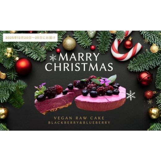 ふるさと納税 ケーキ・カステラ フルーツケーキ 佐賀県 吉野ヶ里町 限定50個 クリスマス限定 植物性100% Vegan Raw Cake Double berry(ブルーベリー&ブラ…