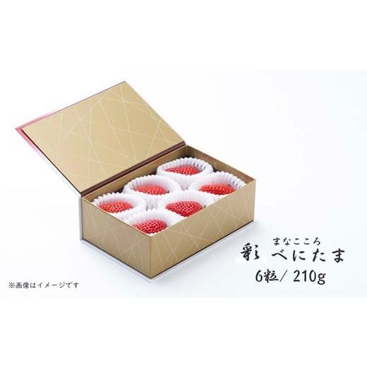 ふるさと納税 いちご 埼玉県 東松山市 先行予約 べにたま 特別厳選 まなこころ・彩(210g 6粒 ) | べにたま ベニタマ イチゴ 苺 いちご 新鮮 大粒 箱 真心…