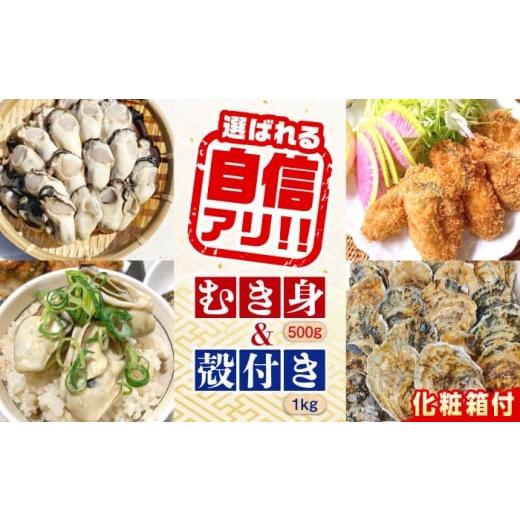 ふるさと納税 牡蠣 生牡蠣 広島県 江田島市 3月1日(日)着 特選 牡蠣三昧 生牡蠣 広島牡蠣 むき身500g/殻付き1kgセット(箱あり) 魚介類 海鮮 牡蠣 むき…