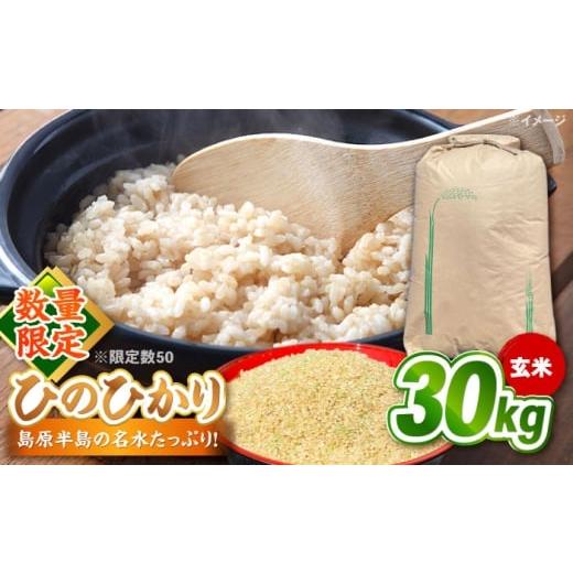 ふるさと納税 米 ヒノヒカリ 長崎県 南島原市 数量限定 ひのひかり 玄米 30kg 1袋 / 米 こめ コメ げんまい / 南島原市 / ながさき南部生産組合