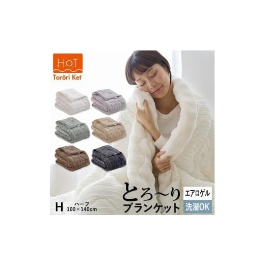 ふるさと納税 タオル・寝具 毛布 福岡県 久留米市 ホットとろーりブランケット(エアロゲル) ハーフ100×140cm アイボリー _ ホット とろーり ブランケット…