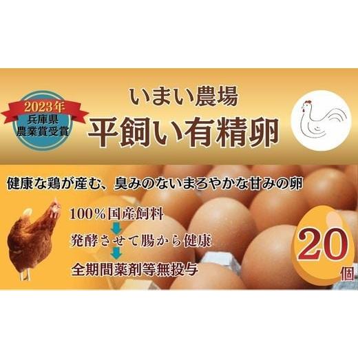 ふるさと納税 卵(鶏、烏骨鶏等) 兵庫県 宍粟市 BQ3 いまい農場の 平飼い 有精卵 20個 赤玉 たまご タマゴ 玉子 平飼い 国産 こだわり 受賞 兵庫県 宍粟…