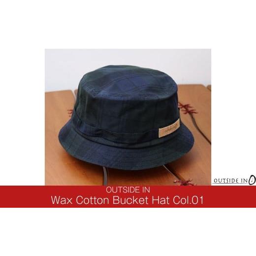ふるさと納税 アウトドアグッズ 新潟県 三条市 Wax Cotton Bucket Hat Col.01 Black Watch(グリーンチェック) 帽子 キャップ バケットハット フリーサイズ …