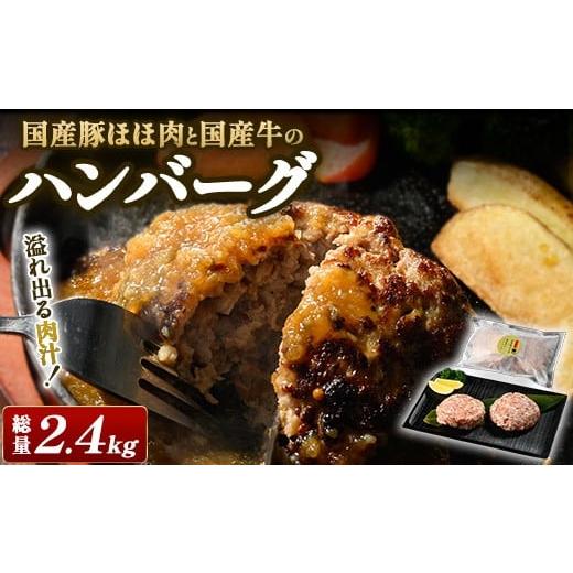 ふるさと納税 肉 ハンバーグ 群馬県 伊勢崎市 国産豚ほほ肉と国産牛のハンバーグ 1袋(200g×2個入り)×6パック(総量2.4kg) 北海道・沖縄・離島への配送不…