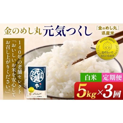 ふるさと納税 米 福岡県 志免町 3回定期便 令和7年産 白米 金のめし丸 元気つくし 5kg 定期便 3ヵ月 福岡 お米 米 ごはん ご飯 お弁当 おにぎり 金のめし丸県…_1