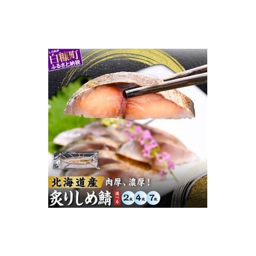 ふるさと納税 魚貝類 北海道 白糠町 北海道産 炙りしめ鯖 2枚 (お試し小サイズ) ふるさと納税 魚 北海道 〆鯖 しめさば シメサバ 〆サバ ふるさと 鯖 小分け…