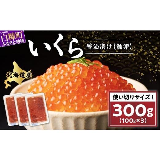 ふるさと納税 いくら 北海道 白糠町 醤油漬鮭いくら 300g(100g×3パック) イクラ 小分け いくら醤油漬 鮭いくら いくら醤油漬け 鮭 鮭卵 ikura 醤油いくら 冷…