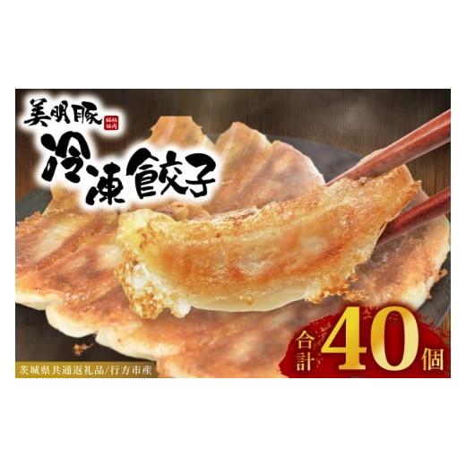 ふるさと納税 餃子 茨城県 大洗町 冷凍餃子 40個(20個×2袋) ブランド豚 「 美明豚 」(茨城県共通返礼品・行方市産) 小分け 餃子 ギョウザ 国産 豚肉 野菜…