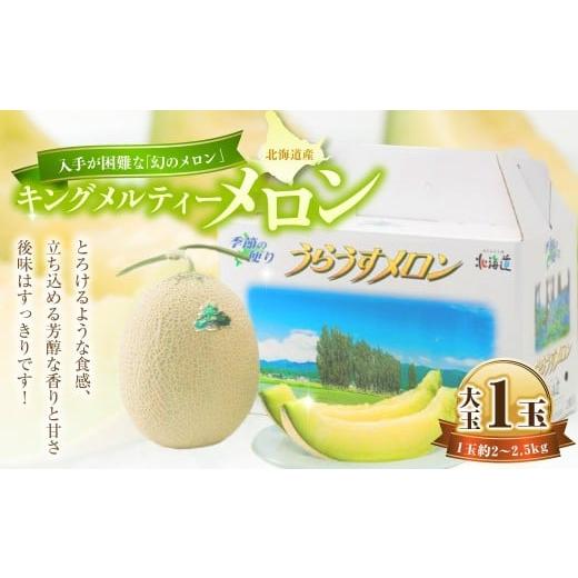 ふるさと納税 メロン メロン青肉 北海道 浦臼町 キングメルティー メロン 大玉 1玉 約2kg〜2.5kg くだもの 果物 果実 フルーツ 舐瓜 北海道 浦臼町 2026年7月…