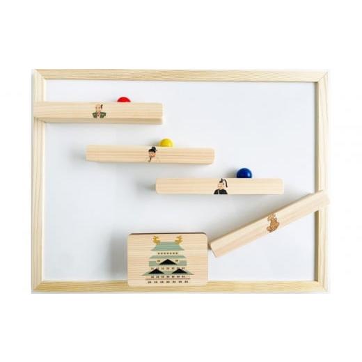 ふるさと納税 雑貨・日用品 玩具 愛知県 名古屋市 磁石でくっつくころがるクッコル なごや三英傑 天下泰平コロコロ 木のおもちゃ ボード付き