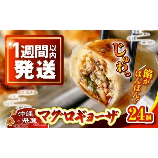 ふるさと納税 惣菜・レトルト 冷凍 沖縄県 沖縄市 通常納期 冷凍マグロギョーザ 24個(12個入り2パック) 餃子 冷凍 国産 マグロ 沖縄産 沖縄市 7000円 / 沖縄…