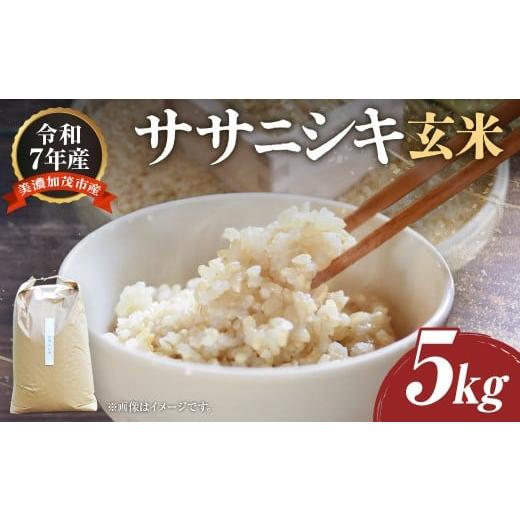 ふるさと納税 玄米 岐阜県 美濃加茂市 令和7年度産 自然栽培米 ササニシキ 玄米 5kg 農薬 化学肥料 不使用 お米 米 コメ こめ ご飯 2025年10月下旬〜2026年4月…