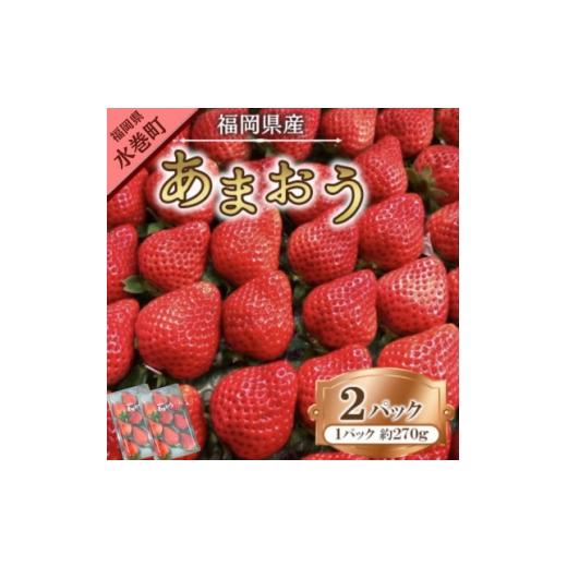 ふるさと納税 いちご 福岡県 水巻町 2026年1月下旬〜順次発送予定 福岡県産 あまおう 合計約540g 約270g×2パック(水巻町 1685380