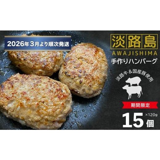 ふるさと納税 牛肉 ハンバーグ 兵庫県 淡路市 数量限定 淡路島手作りハンバーグ 15個 2026年3月より順次発送 2026年3月より順次発送
