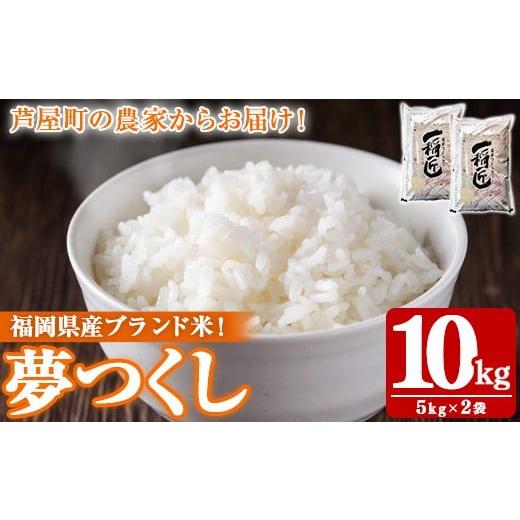 ふるさと納税 米 福岡県 芦屋町 令和7年産 2025年12月上旬以降順次発送 福岡県産 夢つくし 白米(計10kg・5kg×2袋) 白米 米 お米 おこめ ごはん ゆめつくし …