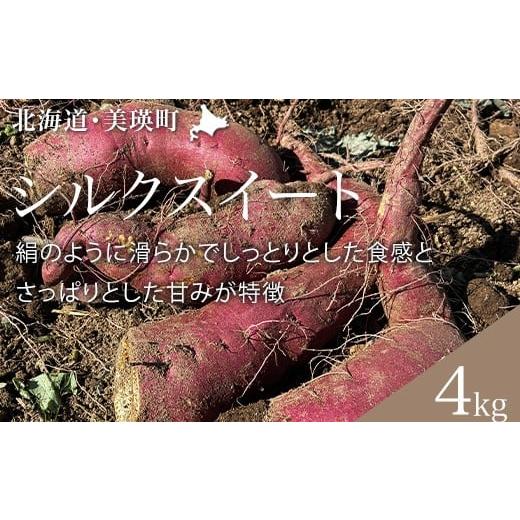 ふるさと納税 野菜類 サツマイモ 北海道 美瑛町 さつまいも (シルクスイート)4kg 黒木農場 | 北海道 スイーツ スイートポテト 送料無料 秋野菜 4kg イモ 芋 …