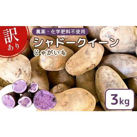 ふるさと納税 野菜類 じゃがいも 宮城県 白石市 訳あり 農薬・化学肥料不使用 じゃがいも 計3kg(シャドークイーンのみ) | 農薬不使用 化学肥料不使用 訳あ…